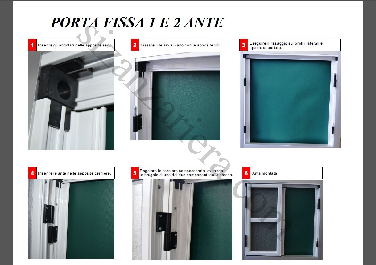 ZANZARIERA PLUTONE PORTA A 1 ANTA 