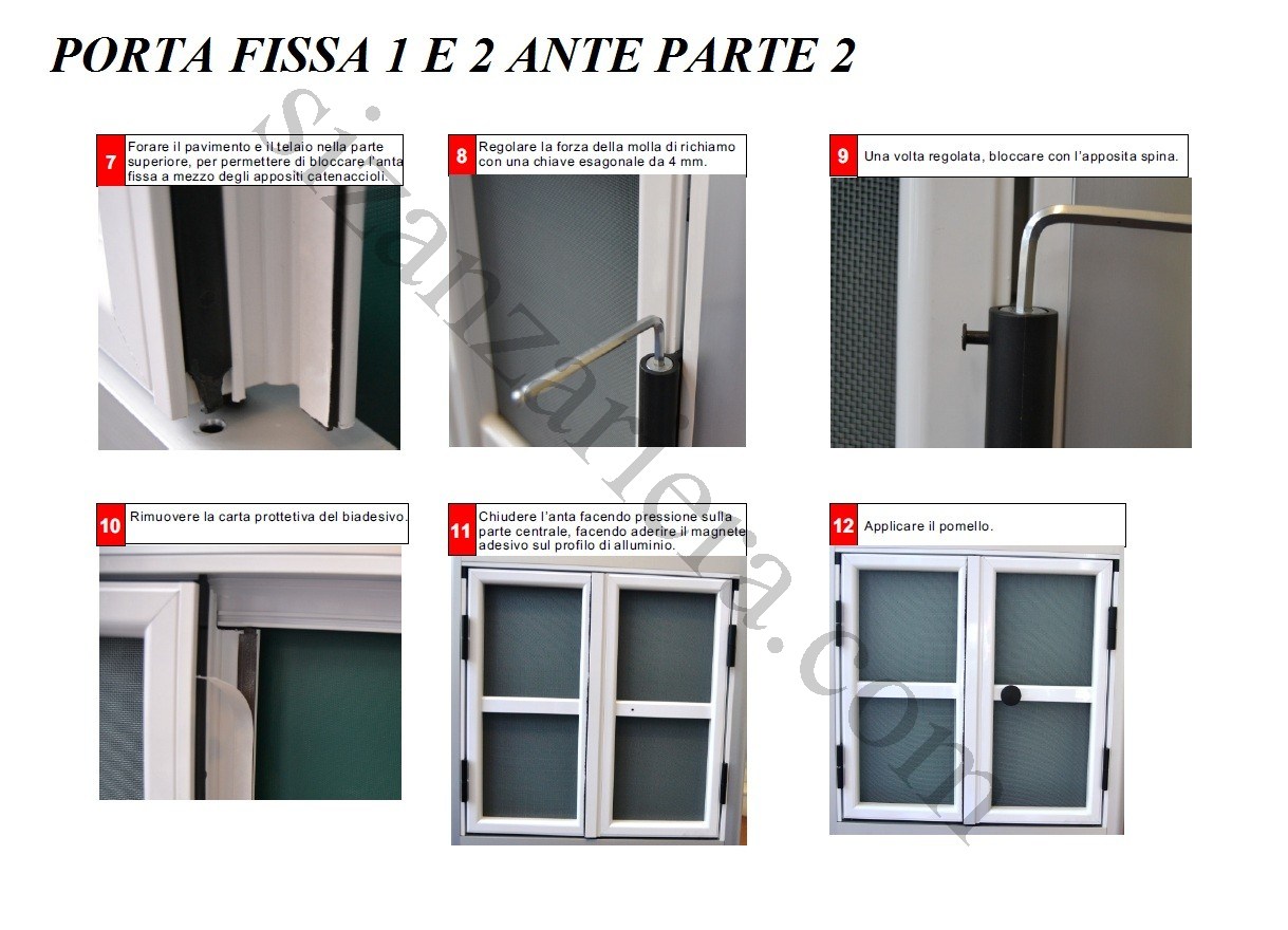 ZANZARIERA PLUTONE PORTA A 2 ANTE